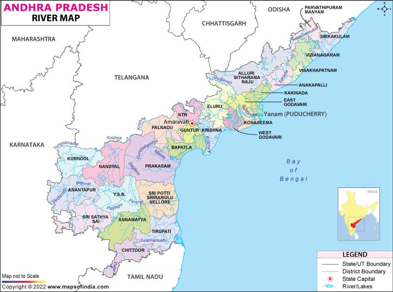 Andhra Pradesh River Map